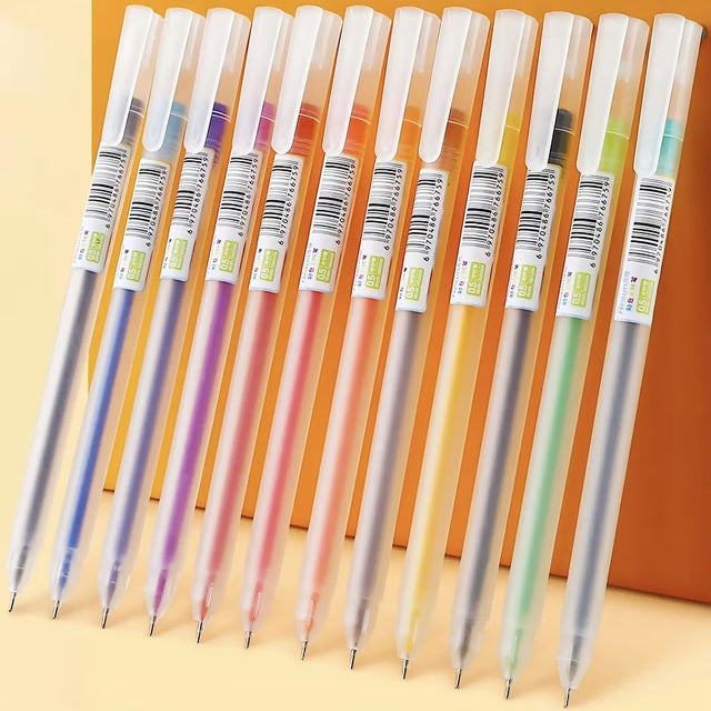 12-Color Creative Gel Pen Set – Ultra-Smooth Writing & Vibrant Ink for Study, Journaling, and Art