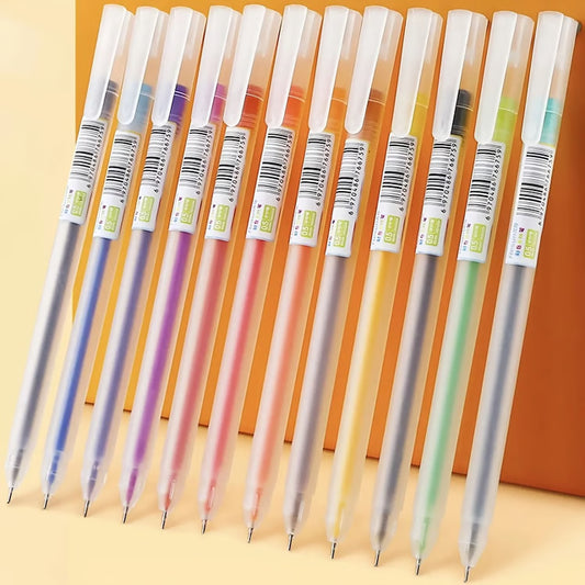 12-Color Creative Gel Pen Set – Ultra-Smooth Writing & Vibrant Ink for Study, Journaling, and Art