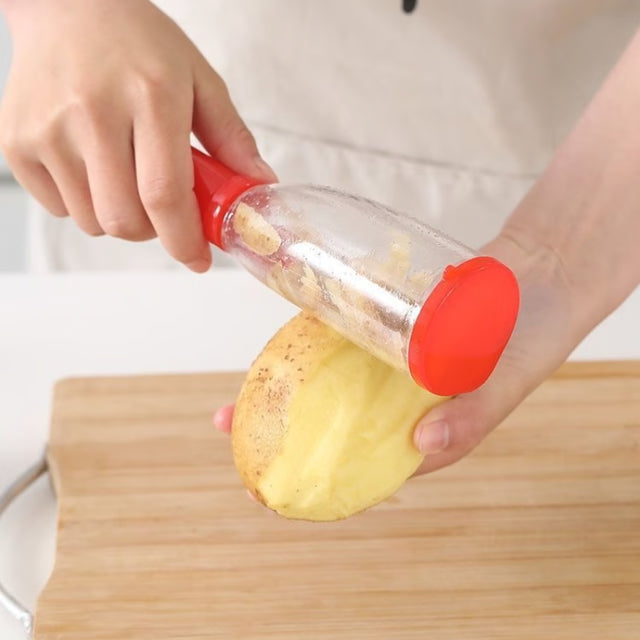 Anti Splash Fruit Peeler with Container Mess Free Kitchen Vegetable Peeler