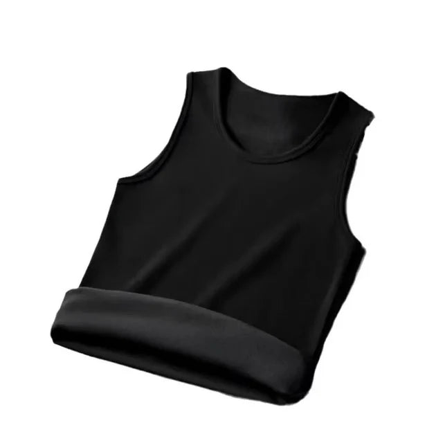 Autumn Winter Thermal Underwear - Mens Sleeveless Vest - Warm Thickening Thermo Lingerie - Thermal Undershirt Top