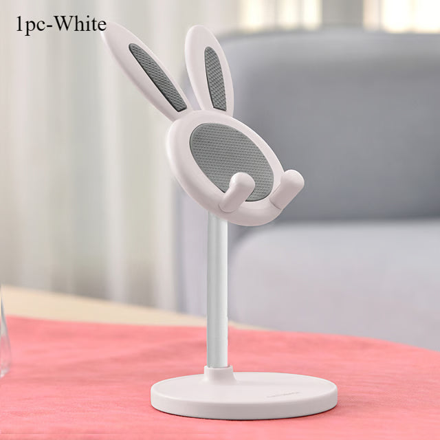 Cute Rabbit Phone Stand – Adjustable Desktop Phone Holder & Grip Accessory