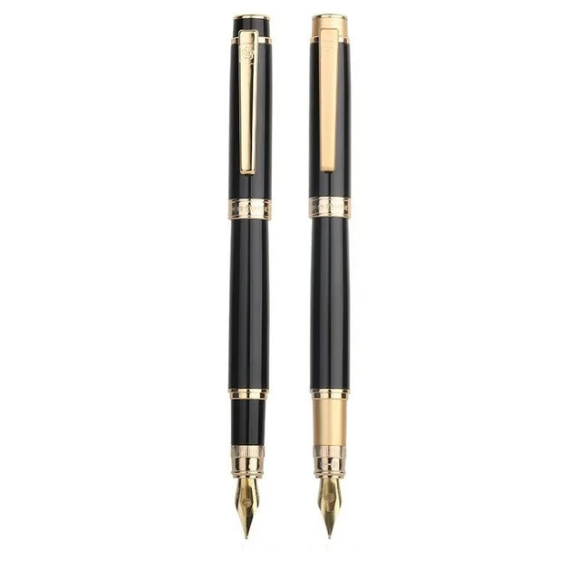 Hero 1086 Bright Black Gold Iridium Pen, Gift Box Business Office Calligraphy Practice