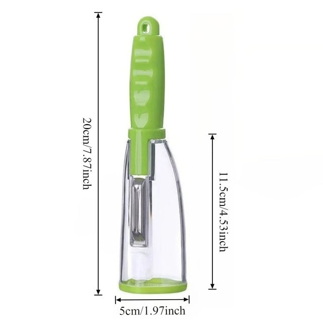 Anti Splash Fruit Peeler with Container Mess Free Kitchen Vegetable Peeler