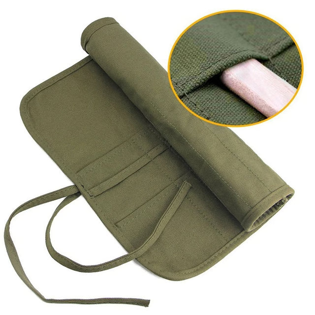 Twenty Two Slot Canvas Paint Brush Roll for Artists and Calligraphers