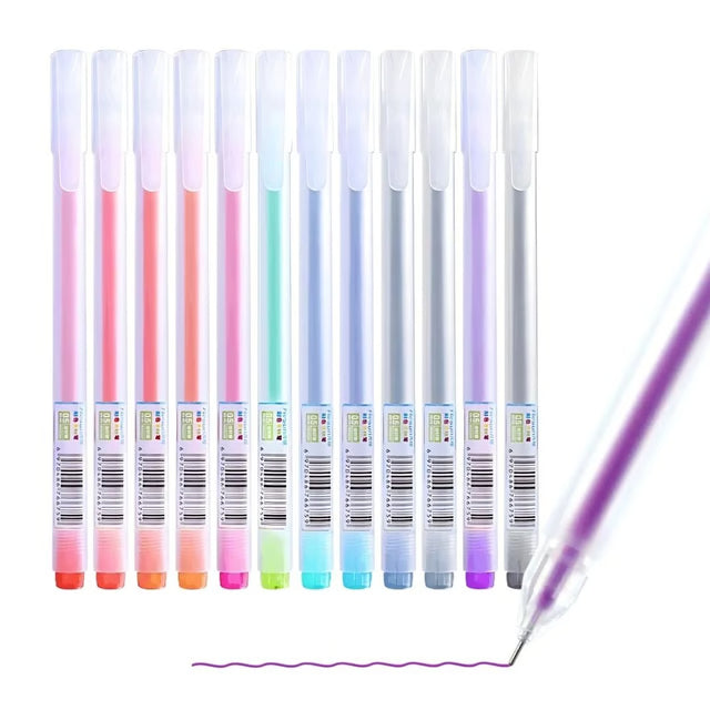 12-Color Creative Gel Pen Set – Ultra-Smooth Writing & Vibrant Ink for Study, Journaling, and Art