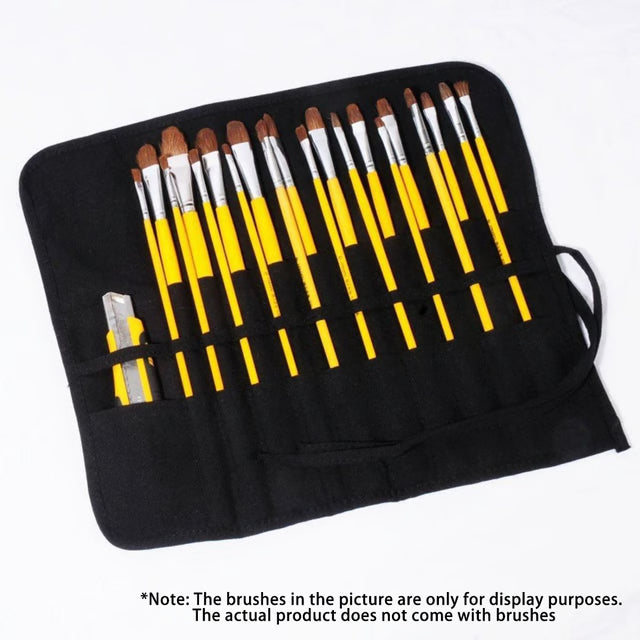 Twenty Two Slot Canvas Paint Brush Roll for Artists and Calligraphers